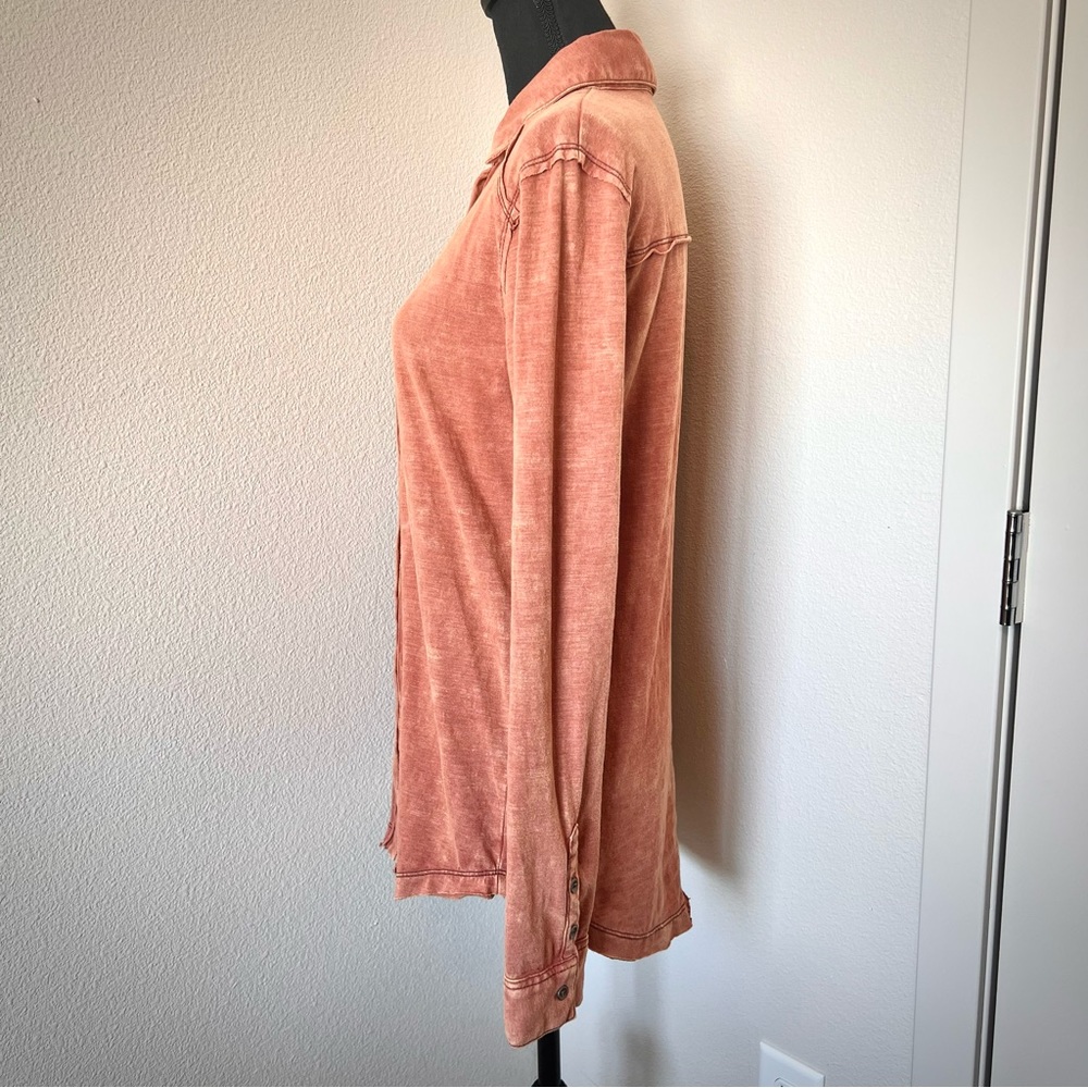 Gilded Intent Soft Marbled Button Down Shirt - image 5